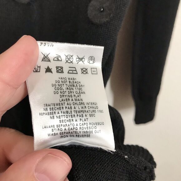 Love Moschino Black Tunic Sweater Size Medium? Asym Sleeve Knit Wool Blend. - Picture 10 of 10